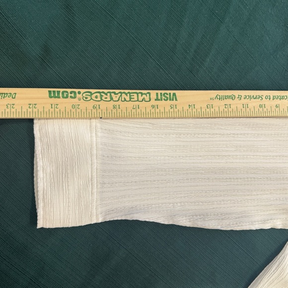 Magellan’s White Crinkle Chopstick Button up Dress Shirt Blouse NWOT XL - Picture 7 of 10